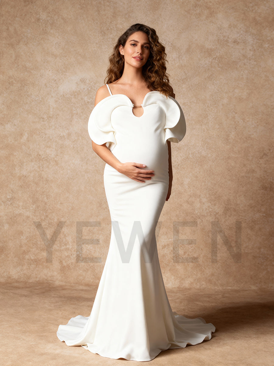 Mermaid Maternity Photoshoot Dress Photoshoot Outfit Baby Shower Gown YW250078