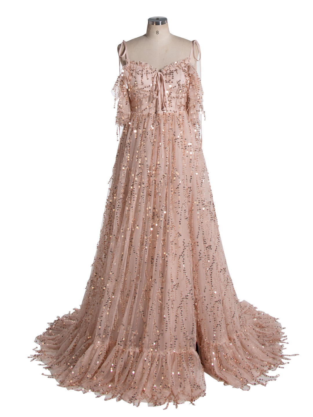 Champagne Tassel Fringed Sequins Dress Photo Shoot Dresses for Engagement and Photographers yewendress Champagne Tassel Fringed Sequins Dress Photo Shoot Dresses for Engagement and Photographers yewendress