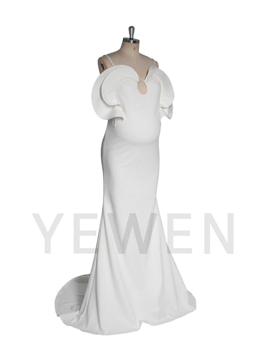 Mermaid Maternity Photoshoot Dress Photoshoot Outfit Baby Shower Gown YW250078