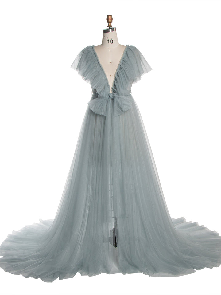 Maternity Photoshoot Dress Tulle Pregnancy Gown Baby Shower Outfit YW260221
