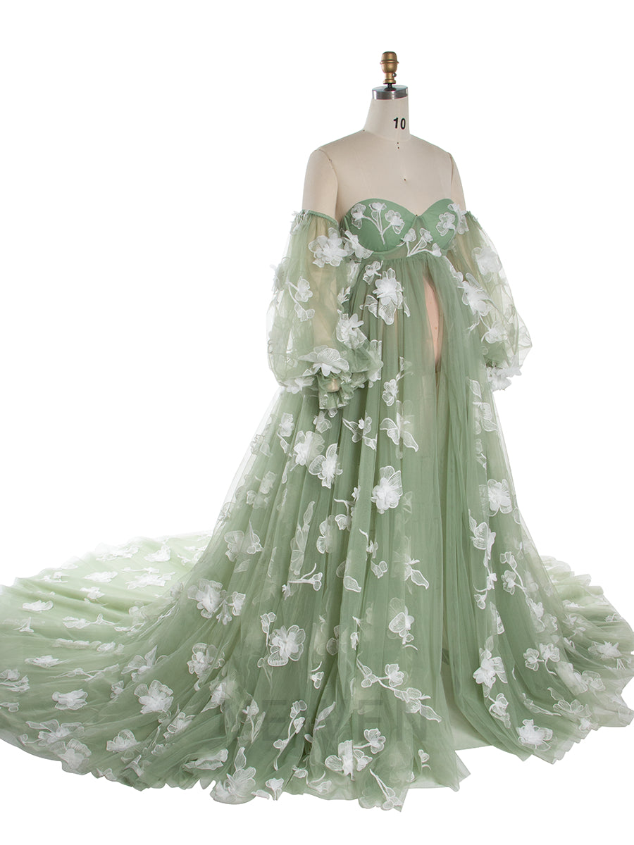 High Waist Pregnant women Gown Maternity Dress for Baby Shower YW251058