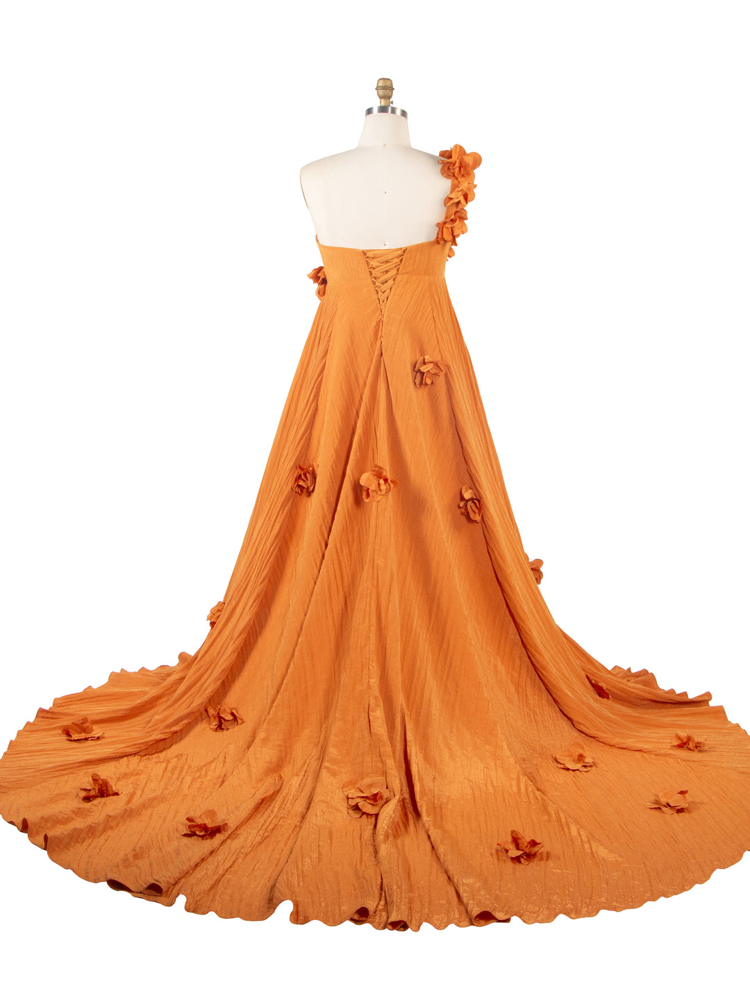Maternity Dress for Photo Shoot 3D Floral Appliques Pregnancy Dress for Baby Shower 8-10 / Picture Color