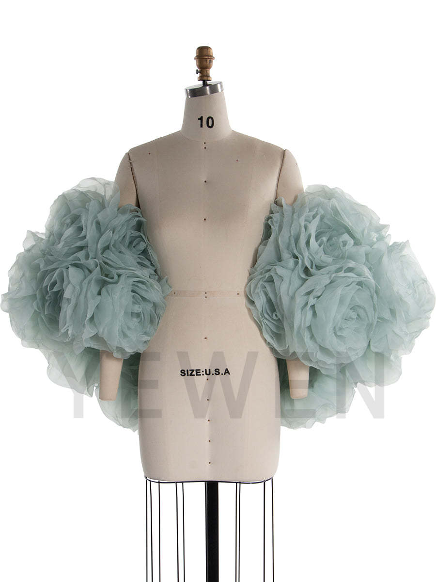 Gorgeous Handmade 3D Floral Shawl Photography Cape YW250040-1