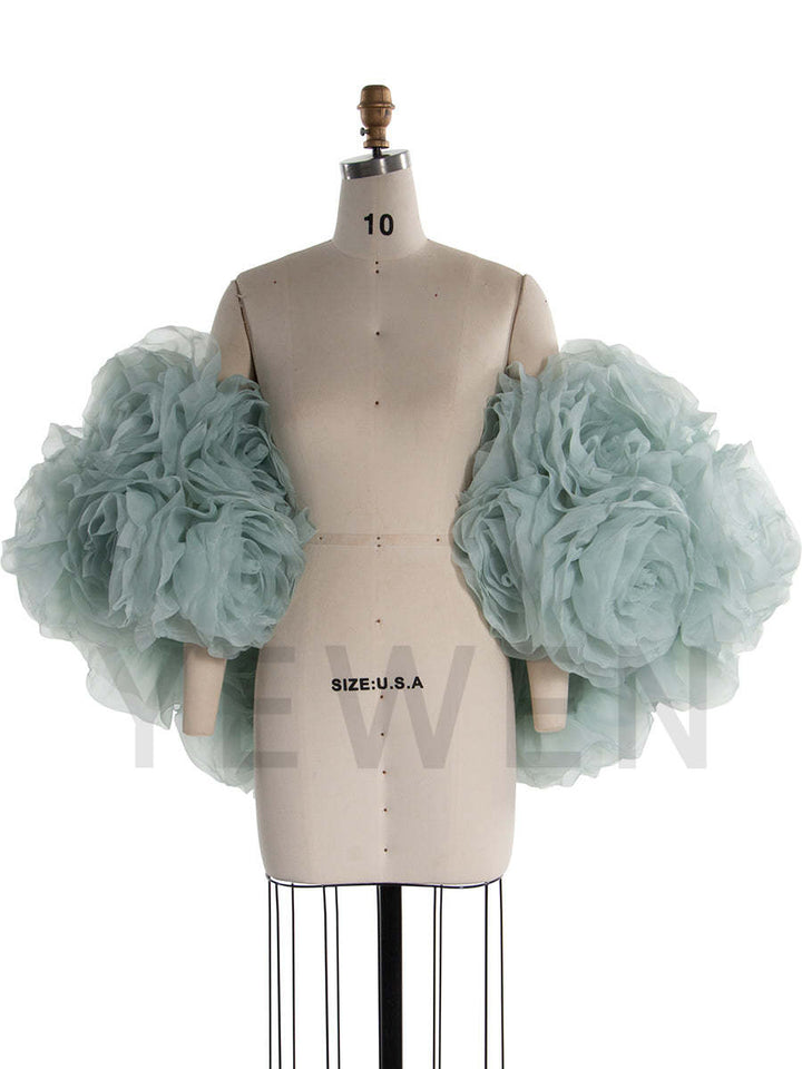 Gorgeous Handmade 3D Floral Shawl Photography Cape YW250040-1