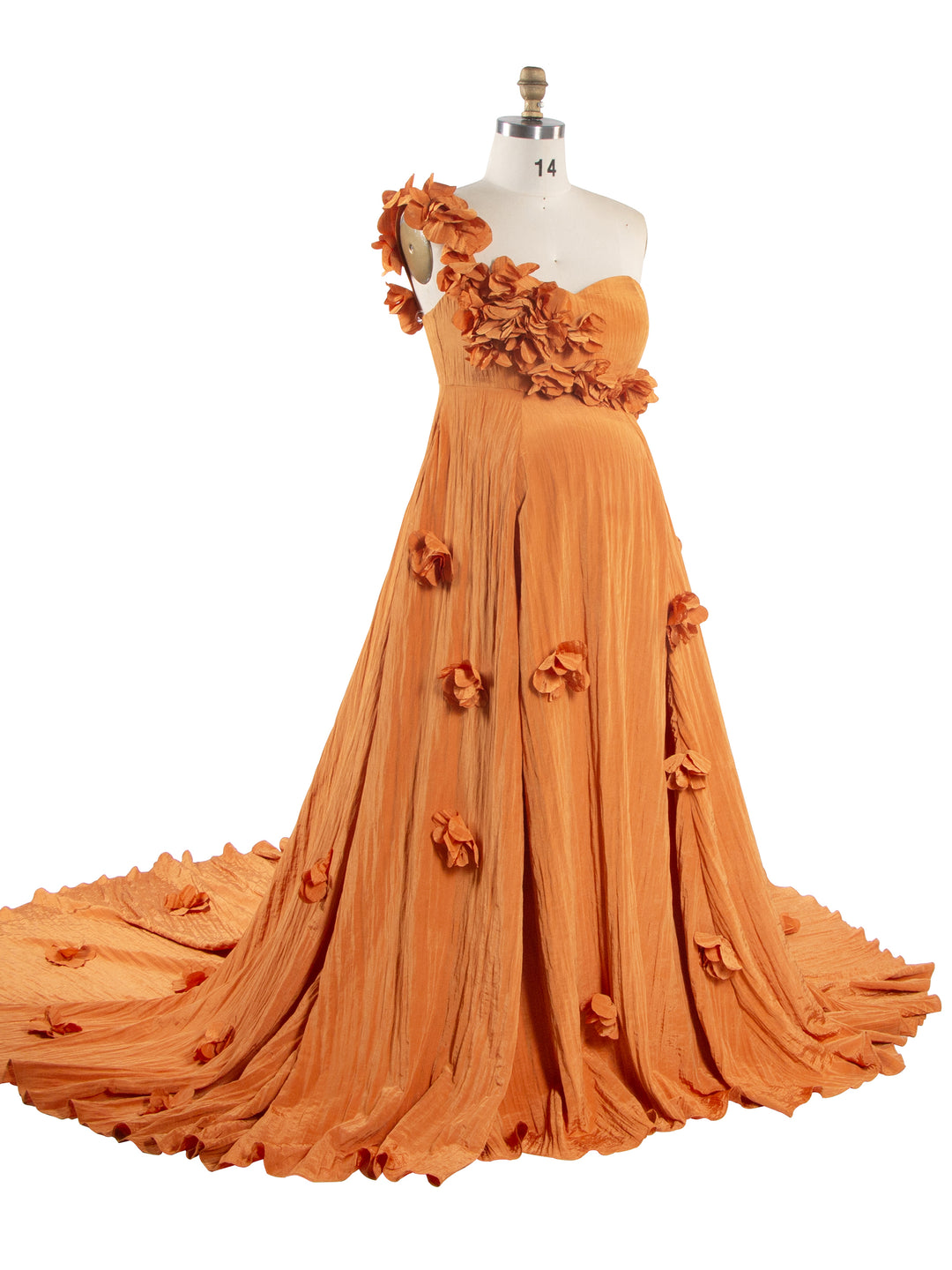 Maternity Dress for Photo Shoot 3D Floral Appliques Pregnancy Dress for Baby Shower YW260253
