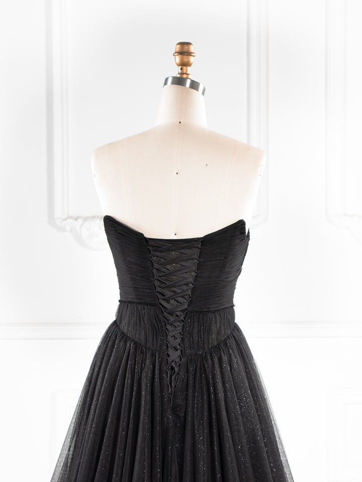 A Line Pink Tulle Dress Corset Prom Dress Princess Bridal Shower Dress YW250075