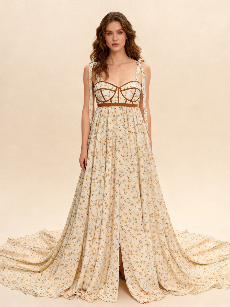 chiffon elastic waist dress B223012 Two-Piece 3/4 Sleeve Top with Poly Chiffon Dress and Elastic Waistband