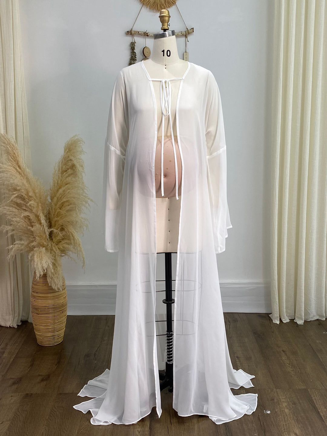 White Maternity Dress for Photo Shoot ,Sheer Chiffon Maternity Dress , yewendress White Maternity Dress for Photo Shoot ,Sheer Chiffon Maternity Dress , yewendress