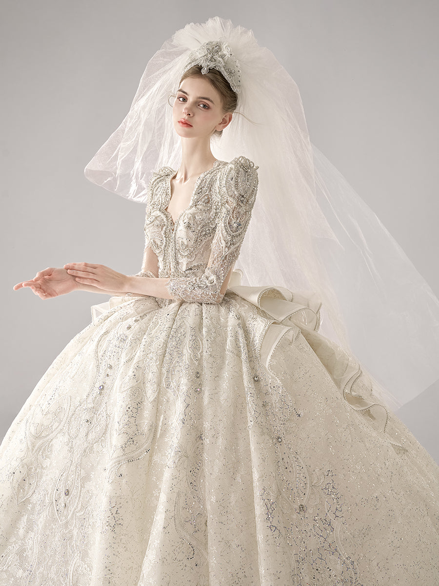 custom embroidered wedding dress Embroidered Wedding Dresses
