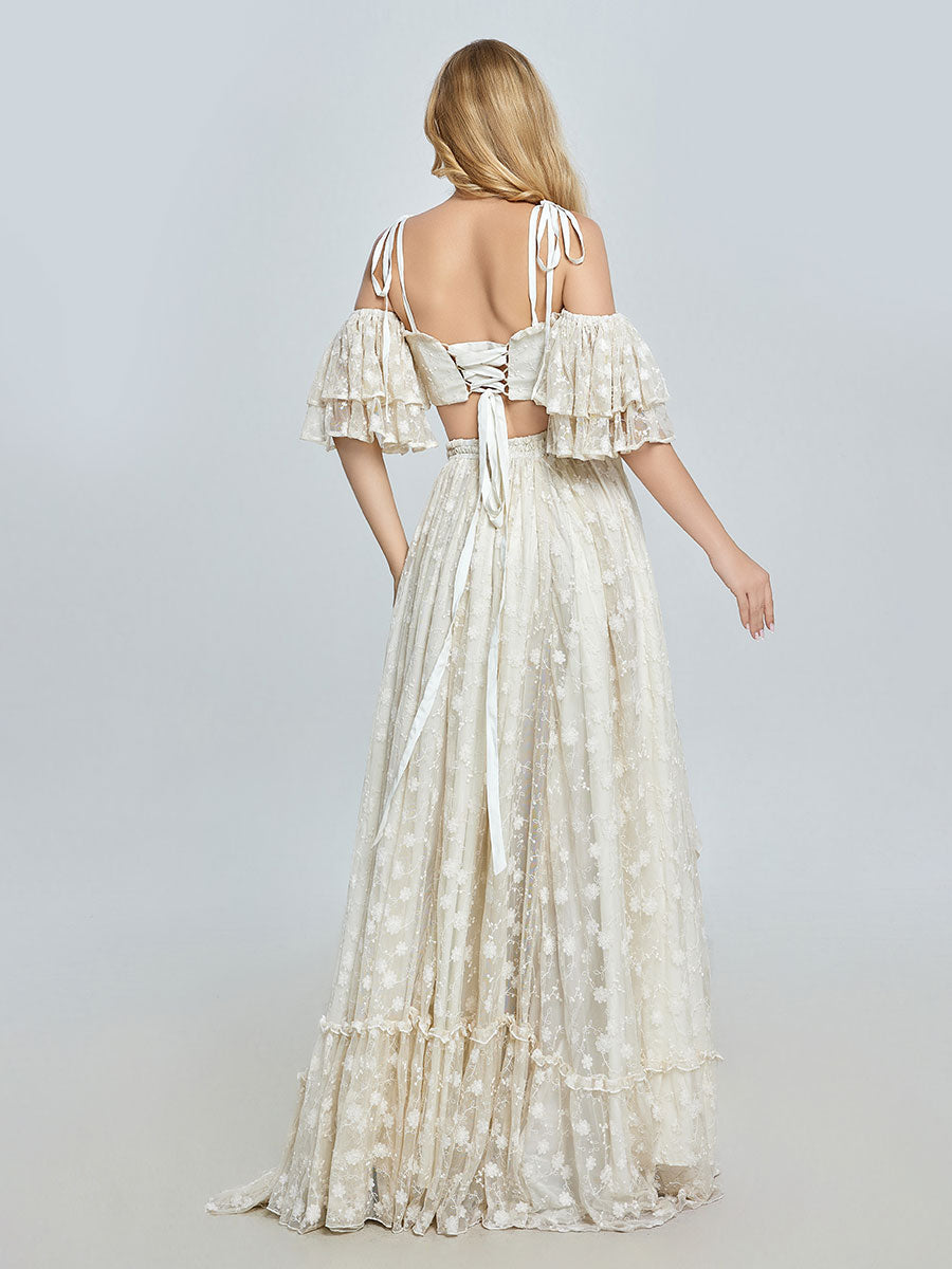 Boho 2 Piece Set Lace Dress for Photo Shoot Woman Maxi Dress Photography Props yewendress Boho 2 Piece Set Lace Dress for Photo Shoot Woman Maxi Dress Photography Props yewendress