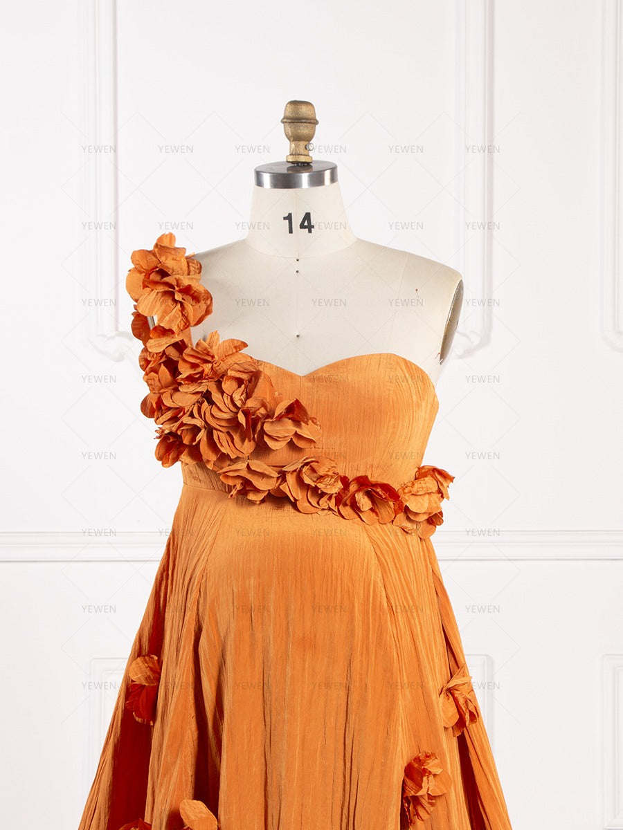 Maternity Dress for Photo Shoot 3D Floral Appliques Pregnancy Dress for Baby Shower YW260253
