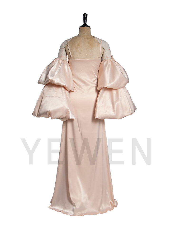 Custom Maternity Photoshoot Dress Oversized Puff Sleeve Pretty Maxi Pregnancy Dress for Women YW250065