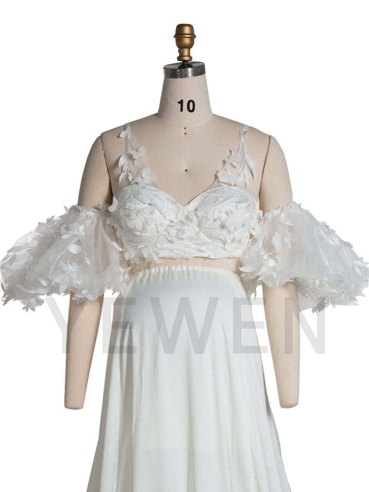 2 Pieces Set Gorgeous Baby Shower Maternity Dress for Photoshoot Wedding Dress YW230741