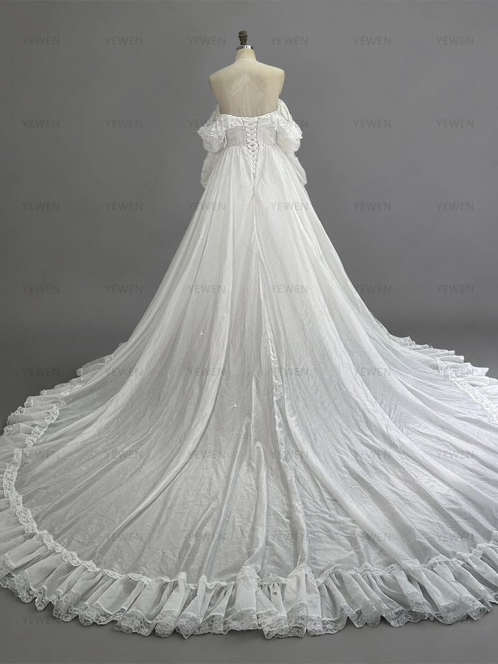 Off-the-shoulder Gown with Adjustable Train Elegant Special Event Ball Gown YW260265-1
