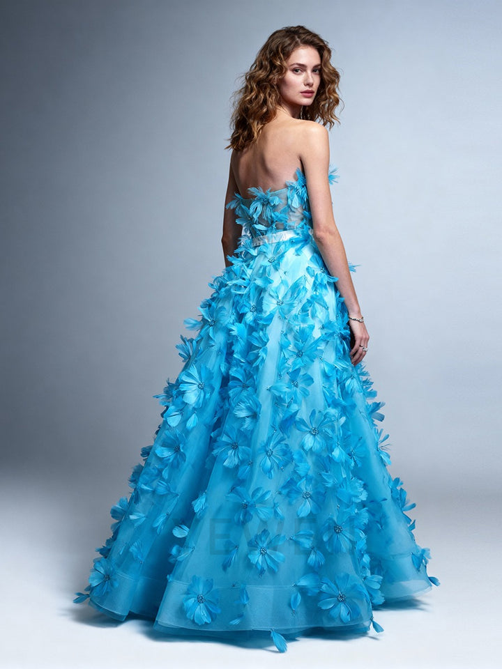 Fashion Feather Prom Dress Women Night Luxury Evening Dress Banquet Gown