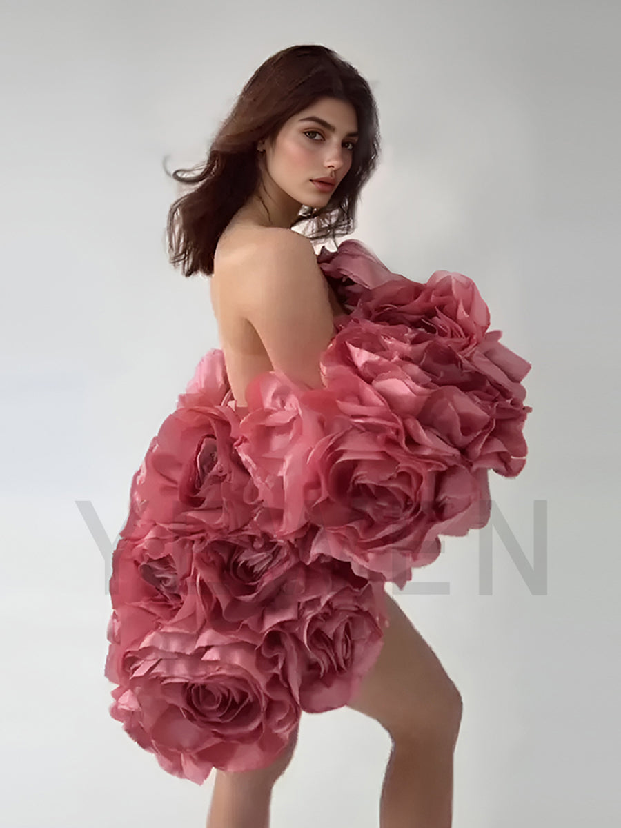 3D Flower Bridal Cape Wedding Cover Up for Women Personalized Shawl Maternity Photoshoot Accessories Elegant Cloak YW250055