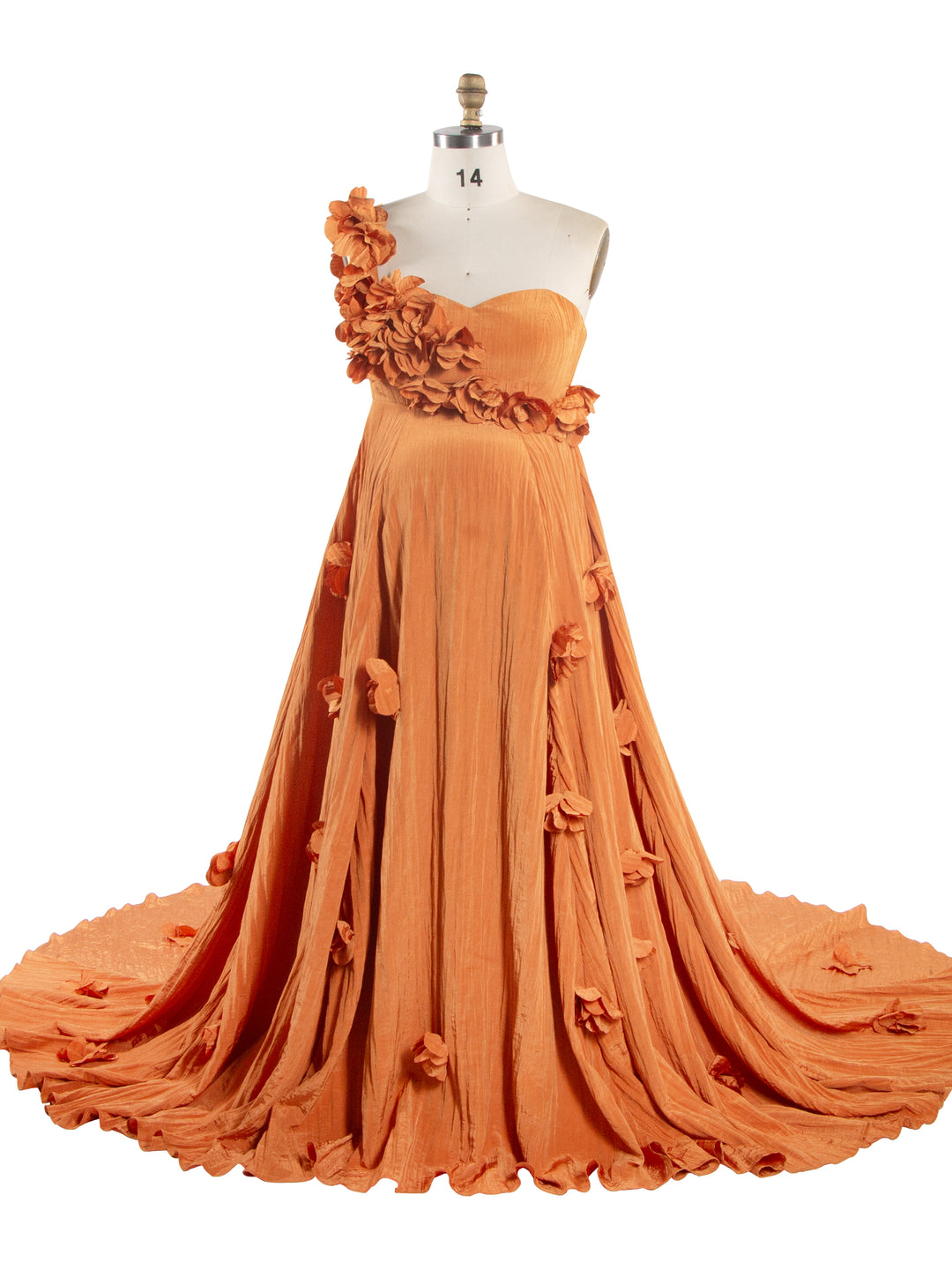 Maternity Dress for Photo Shoot 3D Floral Appliques Pregnancy Dress for Baby Shower YW260253