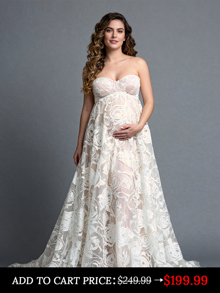 High Waist Maternity Photoshoot Dress Pregnancy Photoshoot Dress Maternity Session Outfit YW250099