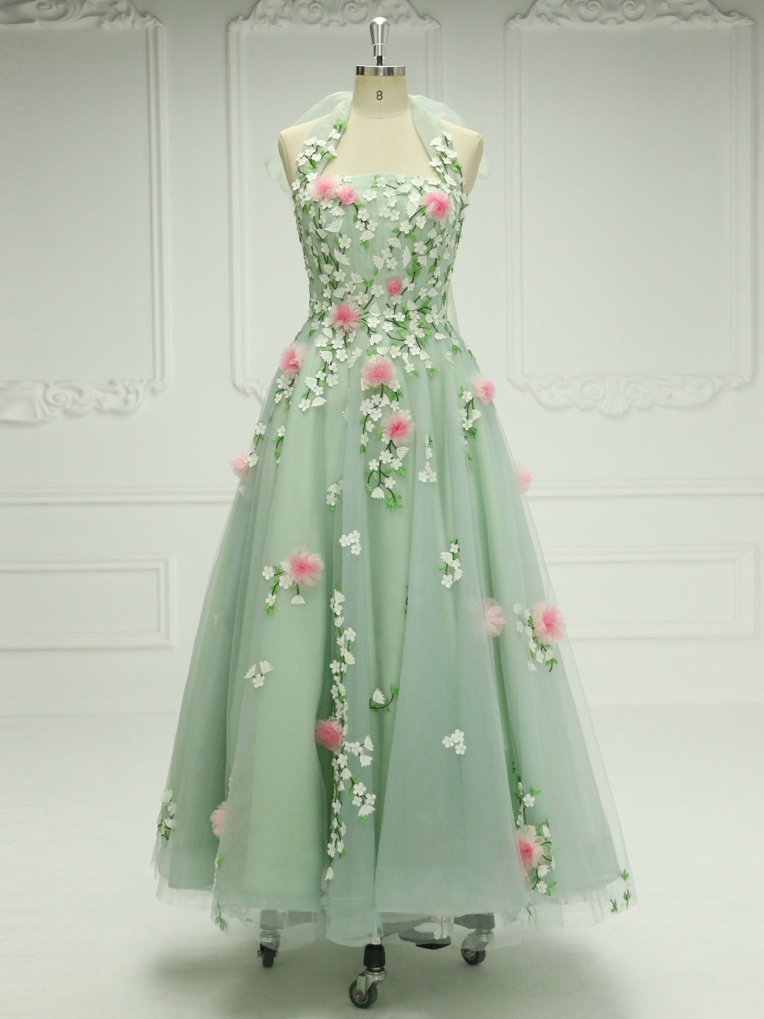 Elegance 3D Flower Tea Party Dresses Graduation Prom Dress yewendress Elegance 3D Flower Tea Party Dresses Graduation Prom Dress yewendress