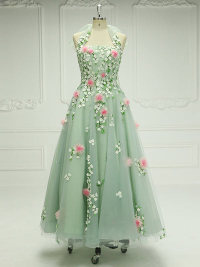 Elegance ,3D Flower, Tea Party Dresses, Graduation Prom Dress