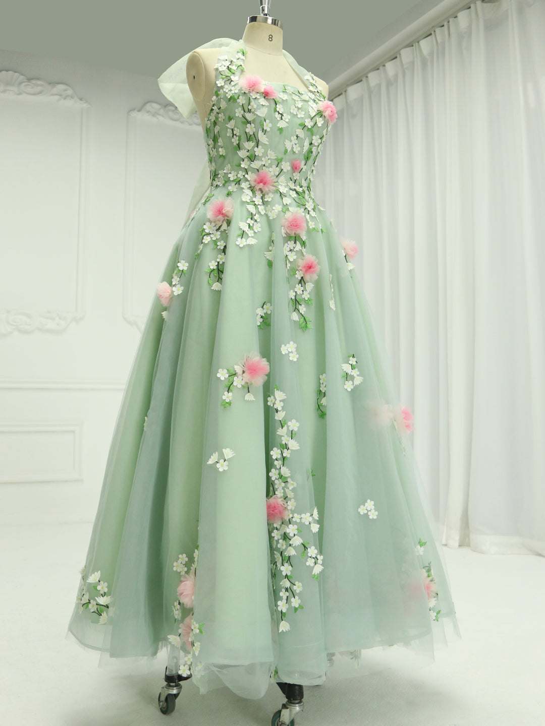 Elegance 3D Flower Tea Party Dresses Graduation Prom Dress yewendress Elegance 3D Flower Tea Party Dresses Graduation Prom Dress yewendress