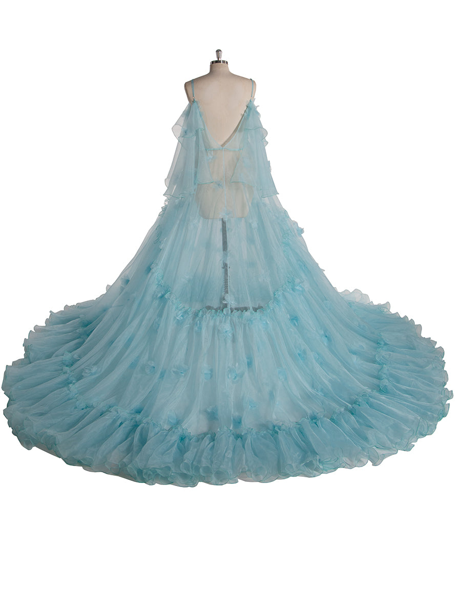 Blue Maternity Dress for Photo Shoot Pregnancy Baby Shower Gown YW5503 Blue Maternity Dress for Photo Shoot Pregnancy Baby Shower Gown YW5503