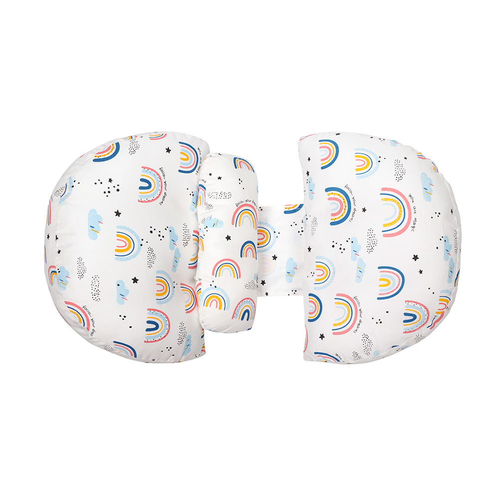 Pregnancy and Maternity Pillow for Side Sleeping Comfortable Support for Belly and Back Summer Spring Nursing Pillow with Cute Cartoon Design