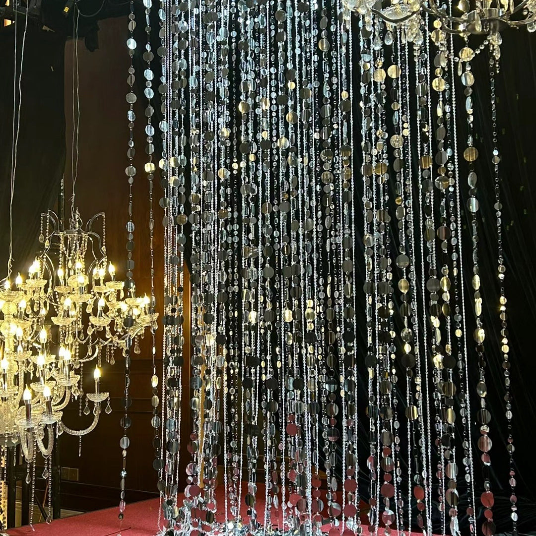 Silver Sequined Backdrop Cloth for Photo Props Decorative Wall Party Birthday Holiday Arrangement YW2603132D