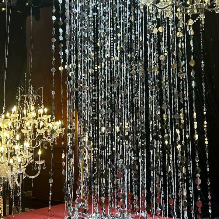 Silver Sequined Backdrop Cloth for Photo Props Decorative Wall Party Birthday Holiday Arrangement YW2603132D