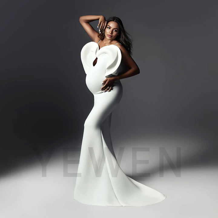 Mermaid Maternity Photoshoot Dress Photoshoot Outfit Baby Shower Gown YW250078