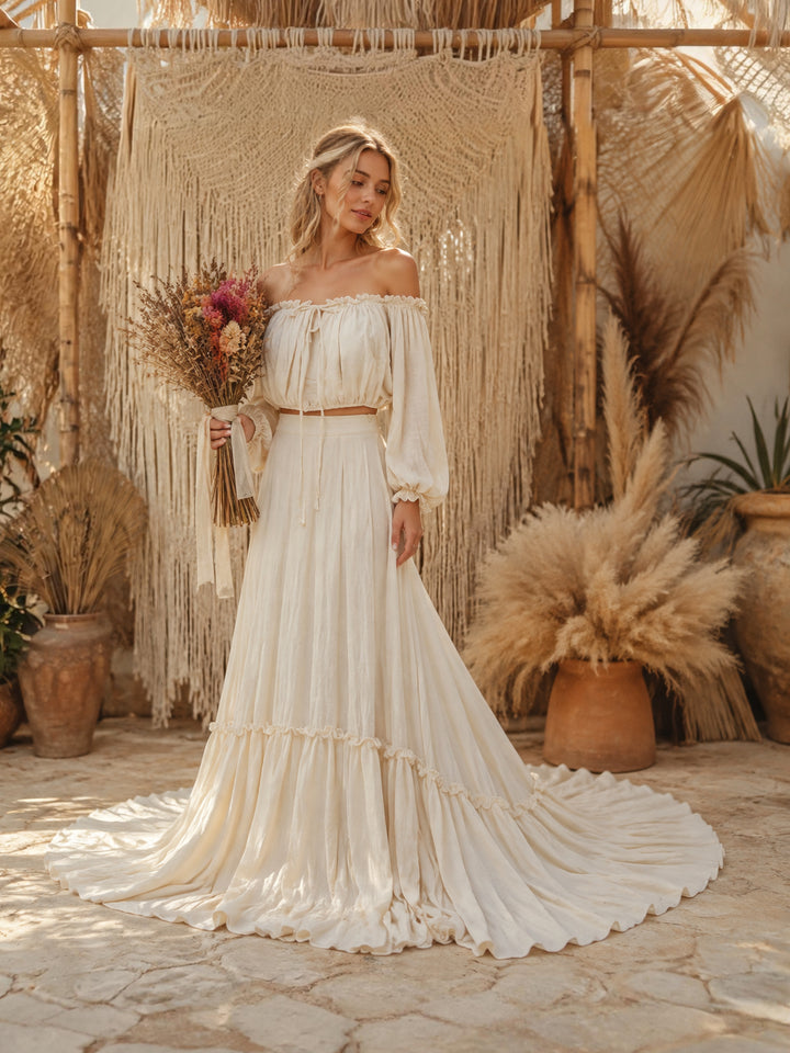 Elegant Off The Shoulder Maternity Dresses for Photo Shoot Adjustable Waist Maternity Gown Maxi Dress YEWEN YD22106