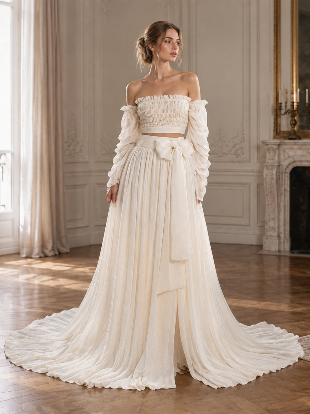 Summer Chiffon 2 Piece Set Photoshoot Outfits YW260301