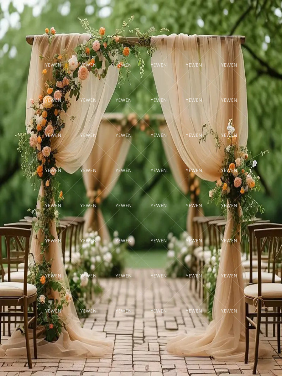 Elegant Party Backdrop for Wedding Birthday Anniversary Staircase Chair Decorations Photo Backdrop YW2603101D