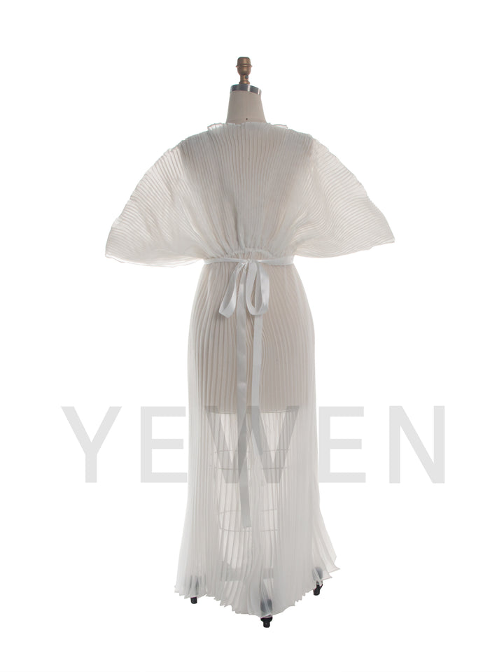 Puffy Sleeves Organza Photoshoot Dress Sexy Evening Party Gown YW260295