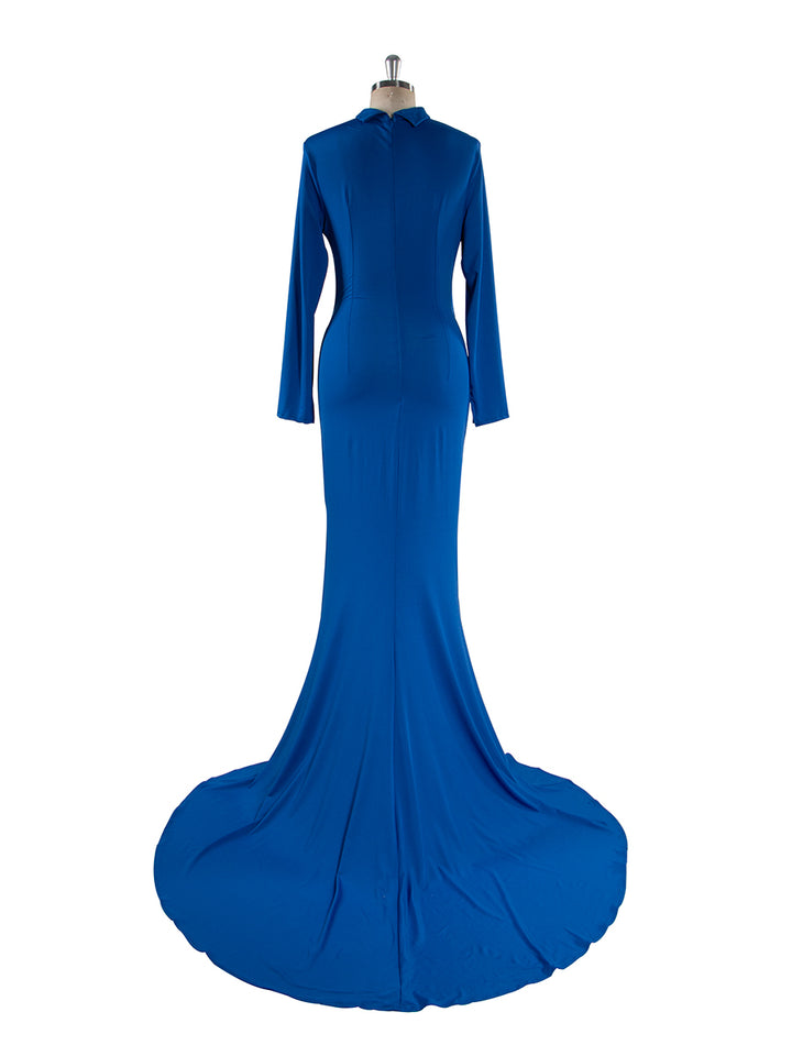 Long Sleeves Stretchy Fabric Red Maternity Dresses for Photoshoot Show Belly Baby Shower Dresses YW243168