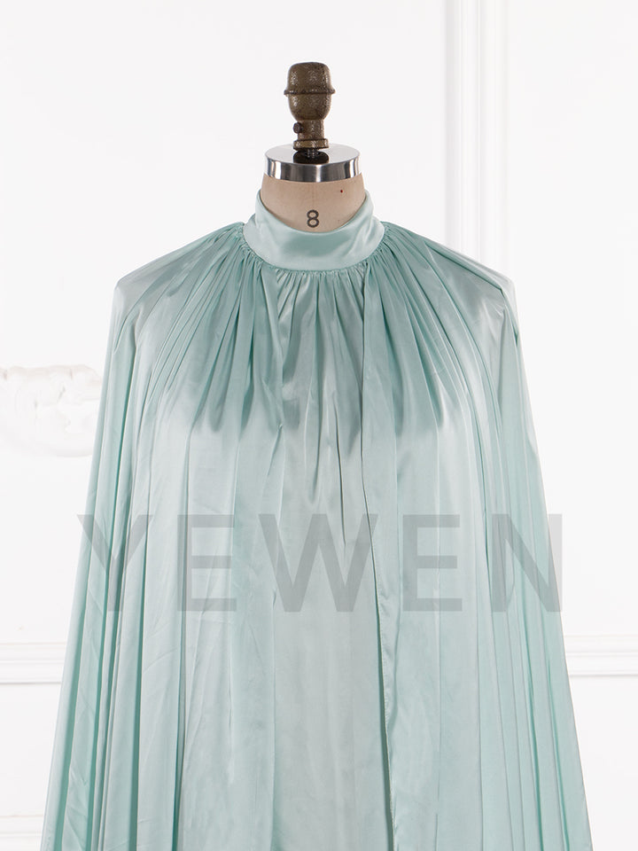 Simple Maternity Cape Flowing Gown Maternity Photoshoot Dress with Two Side Slit YW250043