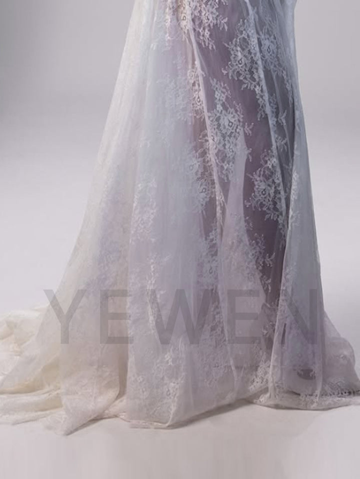 Boho Ivory Lace Maternity Dress for Photo Shoot Pregnancy Dress