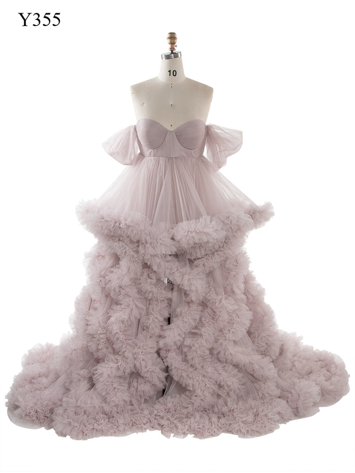Hors de l'épaule robes de maternité pour Photo Shoot grossesse photographie Robe bébé douche Robe YW220108 