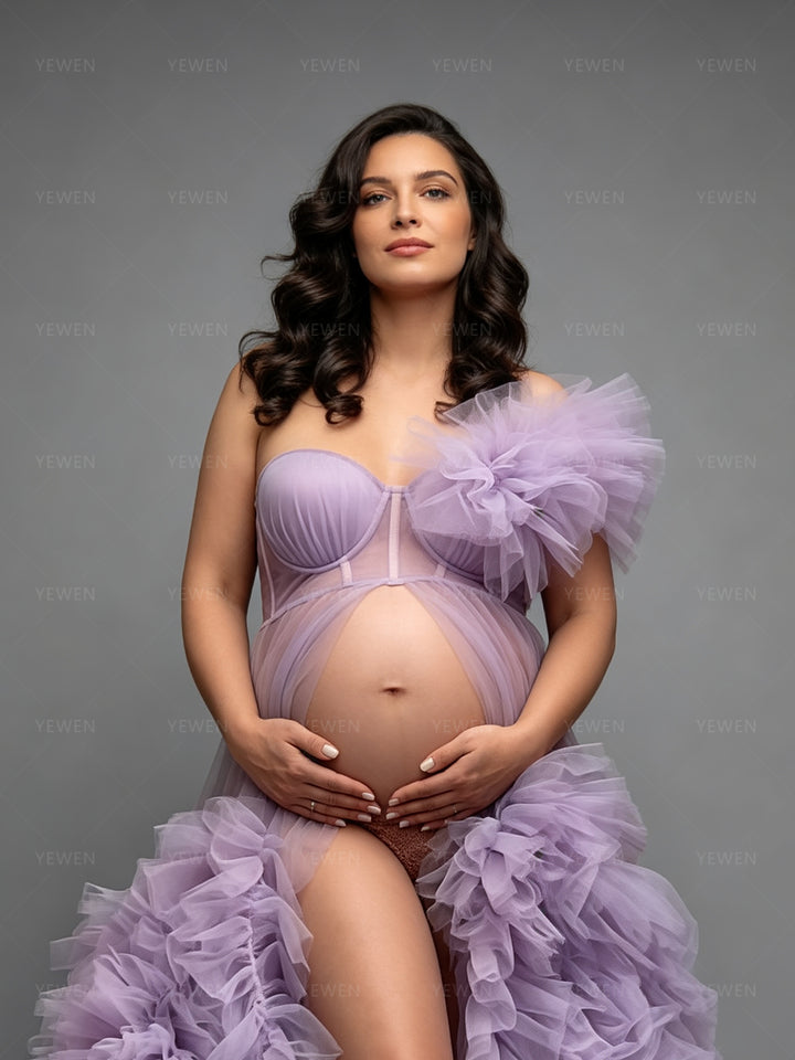 baby shower dress maternity High Neck Luxurious Evening Dress Elegant Formal Wedding Celebrity Prom Gown