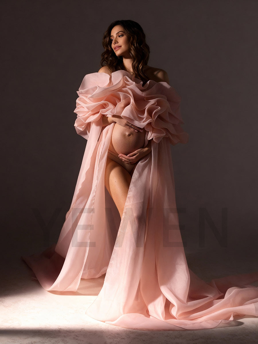 Elegant Organza Maternity Cape Photoshoot Pregnant Photoshoot Coat