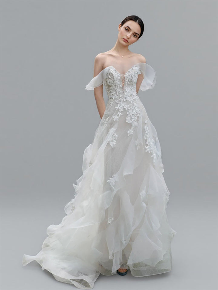 Fairytale Off The shoulder Wedding Dress Women Bridal Dress Customised