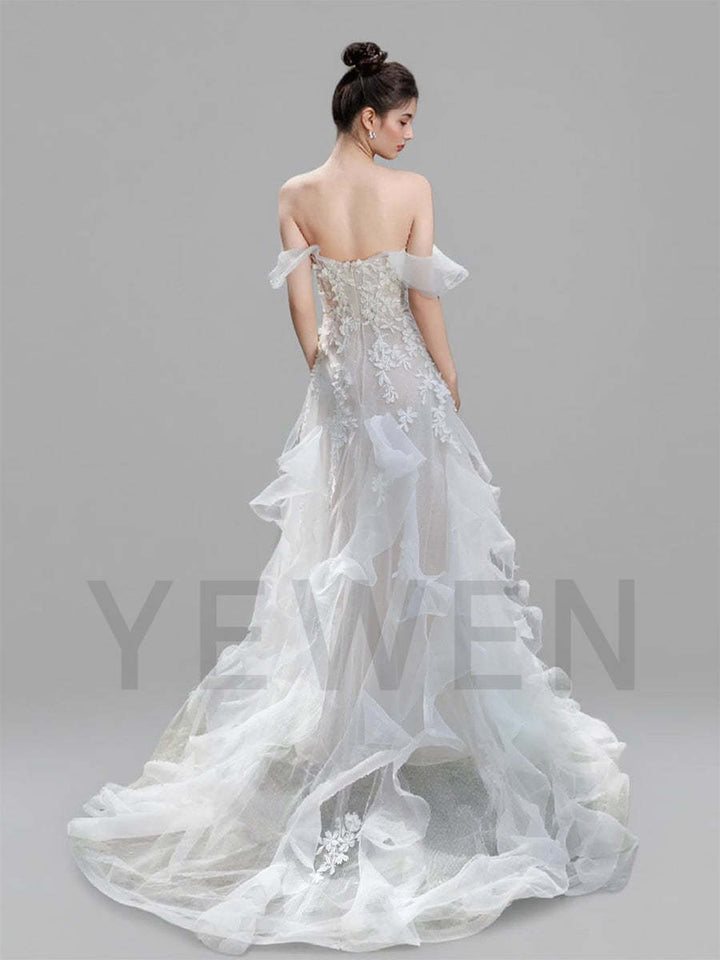 Fairytale Off The shoulder Wedding Dress Women Bridal Dress Customised