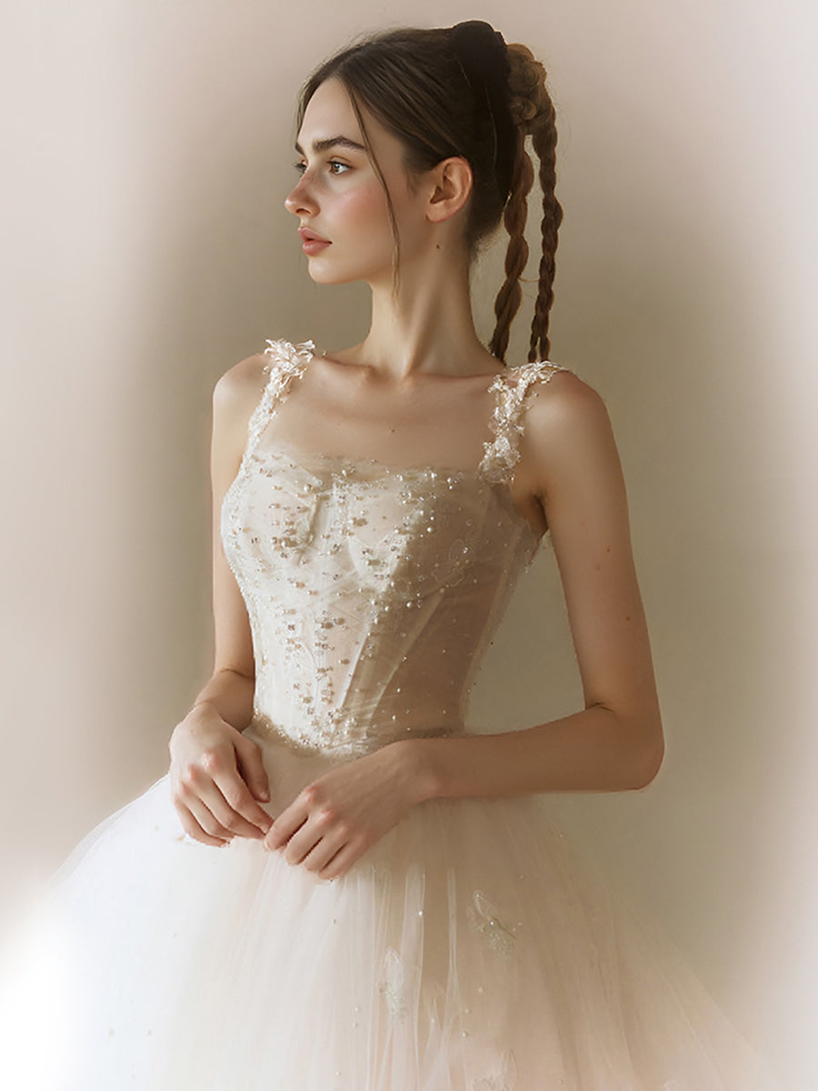 Beading Princess Wedding Dress Off Shoulder Bridal Gown