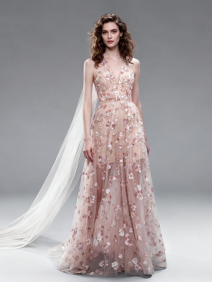 Luxury French sequin embroidery Evening Dress Women Night Banquet Gown