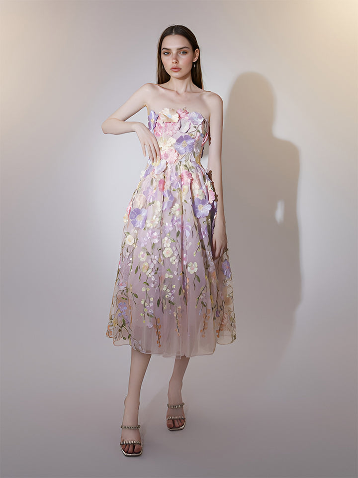 Style Summer Holiday Evening Dresses Fashion Multicolored Floral Embroidery Elegant Party Dress Summer Sleeveless Dresses Lady Style Summer Holiday Evening Dresses Fashion Multicolored Floral Embroidery Elegant Party Dress Summer Sleeveless Dresses Lady