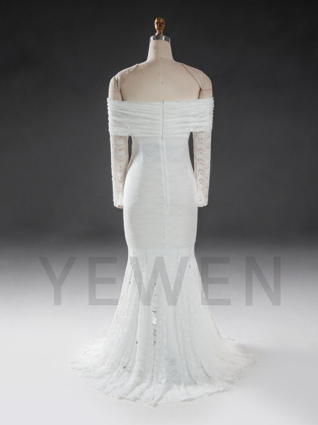 Off-The-Shoulder Lace Maternity Baby Shower Dress YW260368