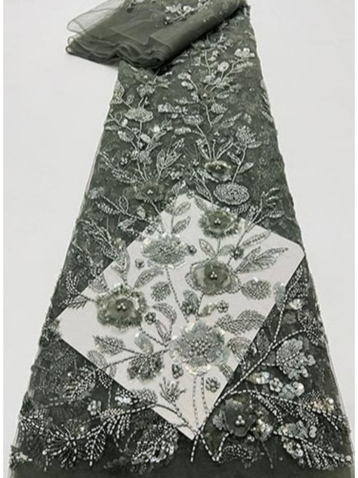 Chiffon Cape Sleeve Floral Sequin Maternity Baby Shower Dress YD260928