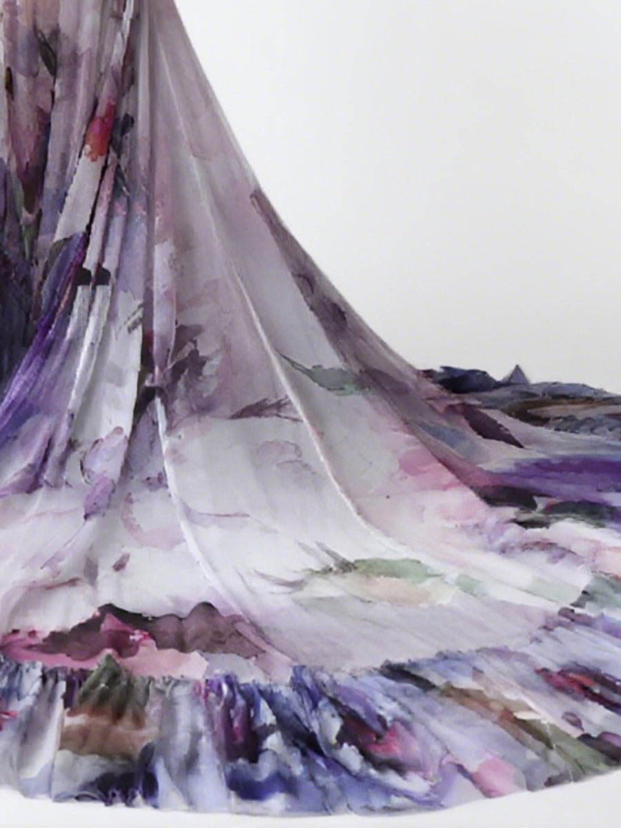 Bohemian Printed Chiffon Maternity Dress for Photoshoot Pregnancy Dress Photoshoot YW240526