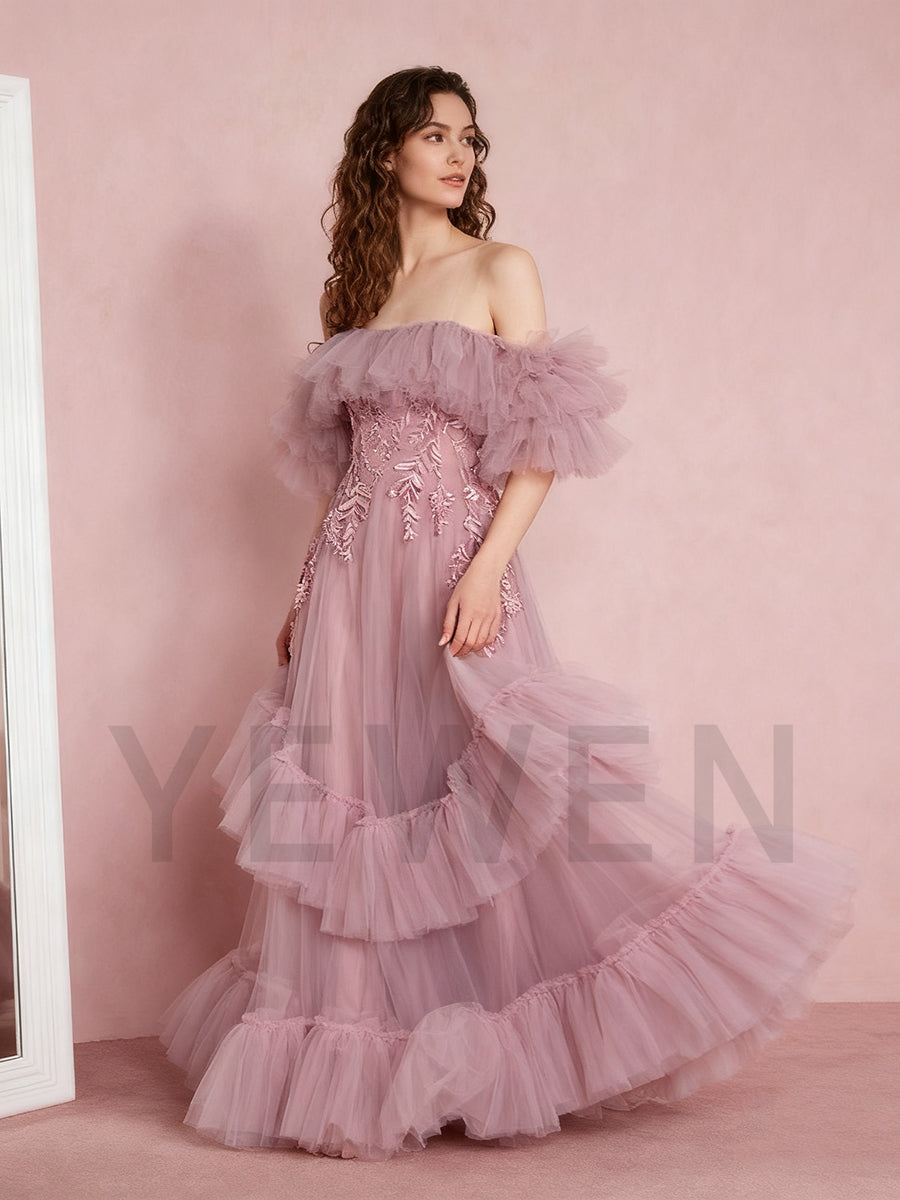 Tulle with Embroidery Lace Dress for Photo Shoot  YW250036