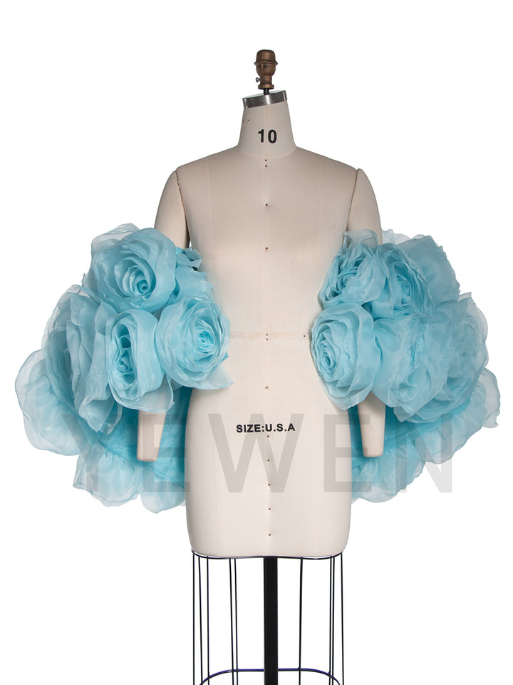 Gorgeous Handmade 3D Floral Shawl Photography Cape YW250040-1